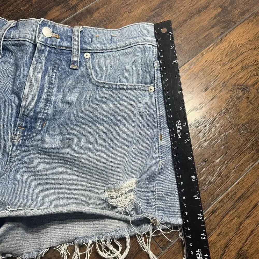 Madewell Women's The Perfect Jean Shorts Size 27 Raw Hem Denim Cut Offs - Picture 3 of 11